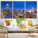 Charlotte Skyline Canvas Wall Art Print – North Carolina Cityscape Photography Print by MyGreatCanvas | Canvas Wall Art Prints | Photo Prints & Wall Decor