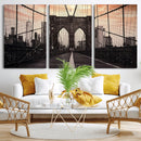 Brooklyn Bridge Canvas Wall Art, New York City Skyline Photography Print, NYC Landmark Urban Decor Artwork by MyGreatCanvas | Canvas Wall Art Prints | Photo Prints & Wall Decor