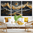 Abstract Mountain Wall Art Canvas Print Modern Landscape Painting Print
