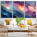 Colorful Abstract Canvas Wall Art Print, Vibrant Popup Color Art Print