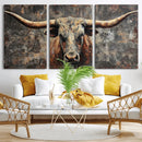 Texas Longhorn Skull Canvas Wall Art Rustic Western Decor Print by MyGreatCanvas | Canvas Wall Art Prints | Photo Prints & Wall Decor