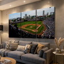 Chicago Cubs Baseball Team Print - Wrigley Field Stadium