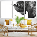 Black and White Grizzly 399 Bear Canvas Print Wall Art | by MyGreatCanvas | Canvas Wall Art Prints | Photo Prints & Wall Decor