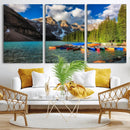 Moraine Lake 3-Panel Wall Art, Majestic Mountain and Lake by MyGreatCanvas | Canvas Wall Art Prints | Photo Prints & Wall Decor