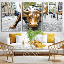 Charging Bull Wall Art Canvas Print