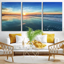 Blue Sky and Beach Wall Art Canvas Print