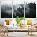 Foggy Forest Wall Art Canvas Print | 3 Panel Large Misty by MyGreatCanvas | Canvas Wall Art Prints | Photo Prints & Wall Decor