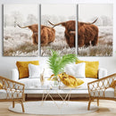 Longhorn Cattle Wall Art Canvas Print, Framed Farmhouse by MyGreatCanvas | Canvas Wall Art Prints | Photo Prints & Wall Decor