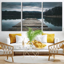 Wooden Bridge Near Lake Wall Art Canvas Print by MyGreatCanvas | Canvas Wall Art Prints | Photo Prints & Wall Decor