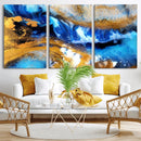 Blue Orange Marble Fluid Effect Canvas Wall Art Print by MyGreatCanvas | Canvas Wall Art Prints | Photo Prints & Wall Decor