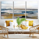Abstract Landscape Wall Art Canvas | 3 Panel Modern Blue, by MyGreatCanvas | Canvas Wall Art Prints | Photo Prints & Wall Decor