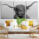 Texas Cow Wall Art Canvas, Texas Longhorn Cattle Canvas by MyGreatCanvas | Canvas Wall Art Prints | Photo Prints & Wall Decor