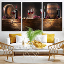 Wine and Barrels Wall Art Canvas Print by MyGreatCanvas | Canvas Wall Art Prints | Photo Prints & Wall Decor