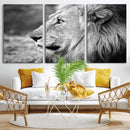 Lion Wall Art Canvas Print – Framed Majestic Wildlife by MyGreatCanvas | Canvas Wall Art Prints | Photo Prints & Wall Decor