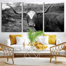 Western Home Wall Art Canvas Print, Framed Texas Longhorn by MyGreatCanvas | Canvas Wall Art Prints | Photo Prints & Wall Decor