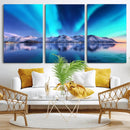 Northern Lights above Mountain Wall Art, Northern Lights