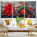 Red Pepper Kitchen and Restaurant Wall Wall Art, Red Pepper by MyGreatCanvas | Canvas Wall Art Prints | Photo Prints & Wall Decor