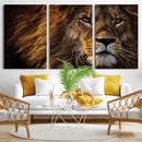 Mighty Lion Wall Art Canvas Print – Majestic Animal Portrait