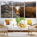 Framed Big Cow Animal Wall Art Canvas Print by MyGreatCanvas | Canvas Wall Art Prints | Photo Prints & Wall Decor