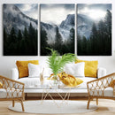 Yosemite National Park El Capitan Foggy Mountain Wall Art | by MyGreatCanvas | Canvas Wall Art Prints | Photo Prints & Wall Decor