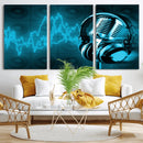 Music and Microphone Wall Art Canvas Print by MyGreatCanvas | Canvas Wall Art Prints | Photo Prints & Wall Decor