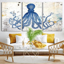 Octopus Canvas Wall Art | Coastal Marine Life Artwork for by MyGreatCanvas | Canvas Wall Art Prints | Photo Prints & Wall Decor
