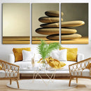 Fluvial Zen Stones Canvas Wall Art Print