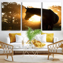 Horse at Sunset Wall Art Animal Canvas Print