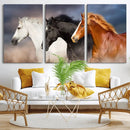 Animal Wall Art Three Horses Farmhouse Art Canvas, Framed by MyGreatCanvas | Canvas Wall Art Prints | Photo Prints & Wall Decor