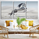 Prancing Horse Desert Large Wall Art Canvas Print – Majestic