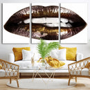 Close Up Lips Wall Art Canvas Print