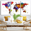 World Map Canvas Print – Detailed Map of the World Wall Art