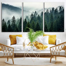 Captivating Misty Forest Wall Art Premium Canvas Print,