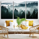 Captivating Misty Forest Wall Art Canvas, Premium Canvas