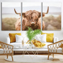 Scottish Serene Highland Cow Canvas Wall Art – Serene