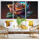 Abstract Rose Wall Art Canvas Print