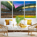 Milwaukee Brewers Baseball Team Print Canvas- American