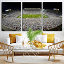 Beaver Stadium Night Game Triple Canvas Wall Art - Penn