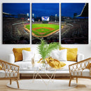 Truist Park Night Game Canvas Art - Atlanta Braves Stadium