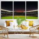 Yankee Stadium Night Game Triple Canvas, Yankee Stadium