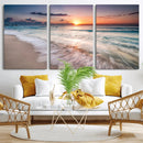 Sunset Beach Wall Art – Soothing Coastal Landscape, Ready to