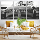 Vintage Farmall Tractor Wall Art Canvas Print, Rustic