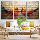Abstract Angel Wings Canvas Wall Art – Framed and Ready to