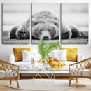 Resting Grizzly Bear Wall Art Canvas Print – Majestic Lazy by MyGreatCanvas | Canvas Wall Art Prints | Photo Prints & Wall Decor