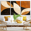 Geometric Abstract Wall Art Canvas Print, Mid Century Modern