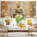 Buddha Wall Art Canvas Print, Buddha Meditation Room Decor,