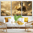 Golden Buddha Wall Art | Yoga Room Decor and Meditation Room by MyGreatCanvas | Canvas Wall Art Prints | Photo Prints & Wall Decor