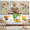 Serene Buddha Wall Art | Yoga Room Decor and Meditation Wall