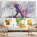 Watercolor Golf Swing Wall Art Canvas Print | Vibrant