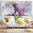 Watercolor Golf Swing Wall Art Canvas Print | Vibrant